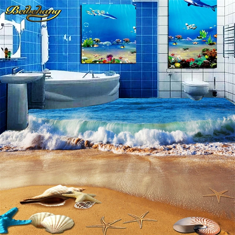 beibehang Custom Waves Beach shell Floor Wallpaper Bathroom Floor Mural Paintings PVC Self-adhesive Wall paper Waterproof Murals
beibehang Custom Waves Beach shell Floor Wallpaper Bathroom Floor Mural Paintings PVC Self-adhesive Wall paper Waterproof Murals