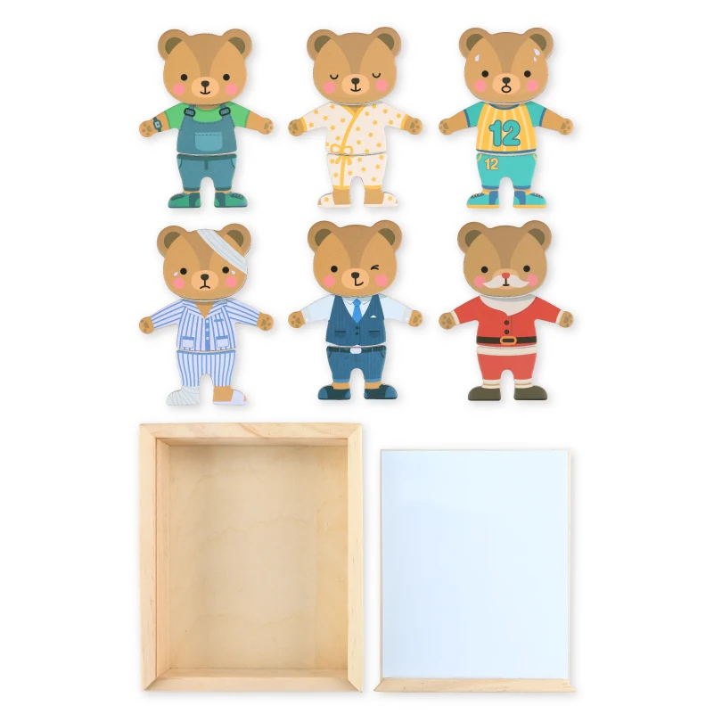 Magnetic Building Blocks Board Educational Toys For Children Bear Change Cloths Magnet Bricks For Kids Montessori Wooden Toy
Magnetic Building Blocks Board Educational Toys For Children Bear Change Cloths Magnet Bricks For Kids Montessori Wooden Toy