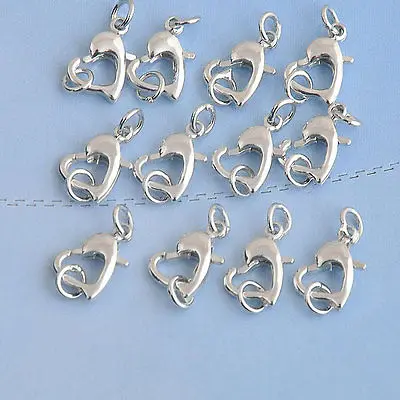 50PCS Findings Making Jewelry Findings Repair Connector Sterling Color Heart Lobster Claw Clasps 11X11MM
50PCS Findings Making Jewelry Findings Repair Connector Sterling Color Heart Lobster Claw Clasps 11X11MM