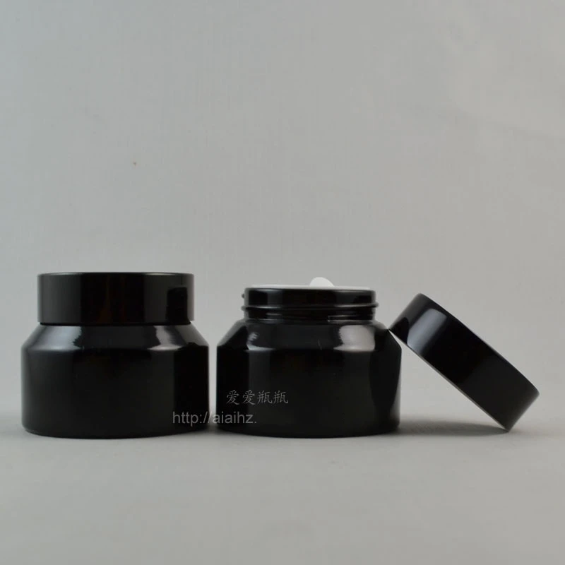 50g shiny black glass cream jar with black aluminum lid, 50g cosmetic jar,packing for mask/eye cream,50g glass bottle
50g shiny black glass cream jar with black aluminum lid, 50g cosmetic jar,packing for mask/eye cream,50g glass bottle
