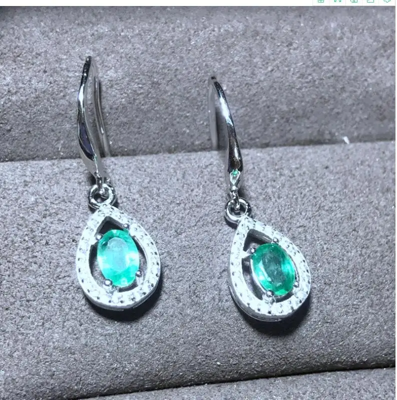 Emerald stud earring Free shipping Natural real emerald 925 sterling silver earrings
Emerald stud earring Free shipping Natural real emerald 925 sterling silver earrings
