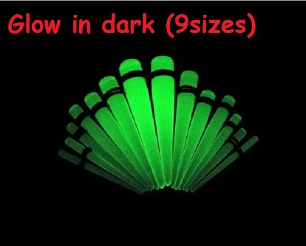 LOT 180 PCS Free Shippment Body Jewelry-UV Light in the Dark ear expander Ear Stretcher Plug taper 9 SIZE including
LOT 180 PCS Free Shippment Body Jewelry-UV Light in the Dark ear expander Ear Stretcher Plug taper 9 SIZE including
