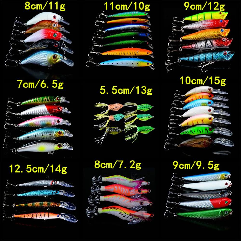 LINGYUE New Arrival 48pcs/lot Fishing Lures Artificial Make Plastic Crankbait Wobblers Fishing With Treble Hooks Tackle H-T72
LINGYUE New Arrival 48pcs/lot Fishing Lures Artificial Make Plastic Crankbait Wobblers Fishing With Treble Hooks Tackle H-T72