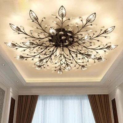 Modern Flush Mount Home Gold Black LED K9 Crystal Ceiling Chandelier Lights Fixture for Living Room Bedroom Kitchen Lamps
Modern Flush Mount Home Gold Black LED K9 Crystal Ceiling Chandelier Lights Fixture for Living Room Bedroom Kitchen Lamps