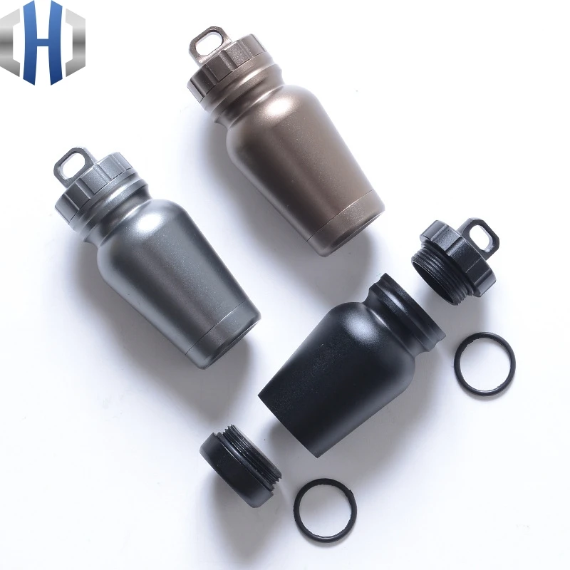 Outdoor Medicine Bottle Aluminum Alloy Survival Pills Full Waterproof Cans Sealed Capsule Bottles EDC Outdoor Equipment
Outdoor Medicine Bottle Aluminum Alloy Survival Pills Full Waterproof Cans Sealed Capsule Bottles EDC Outdoor Equipment