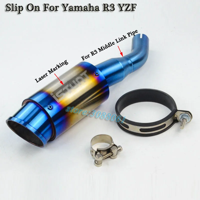 Motorcycle Exhaust Full System Middle Link Pipe Modified Motorbike Laser Marking Muffler Slip-on For Yamaha YZF R25 R3 MT-03
Motorcycle Exhaust Full System Middle Link Pipe Modified Motorbike Laser Marking Muffler Slip-on For Yamaha YZF R25 R3 MT-03