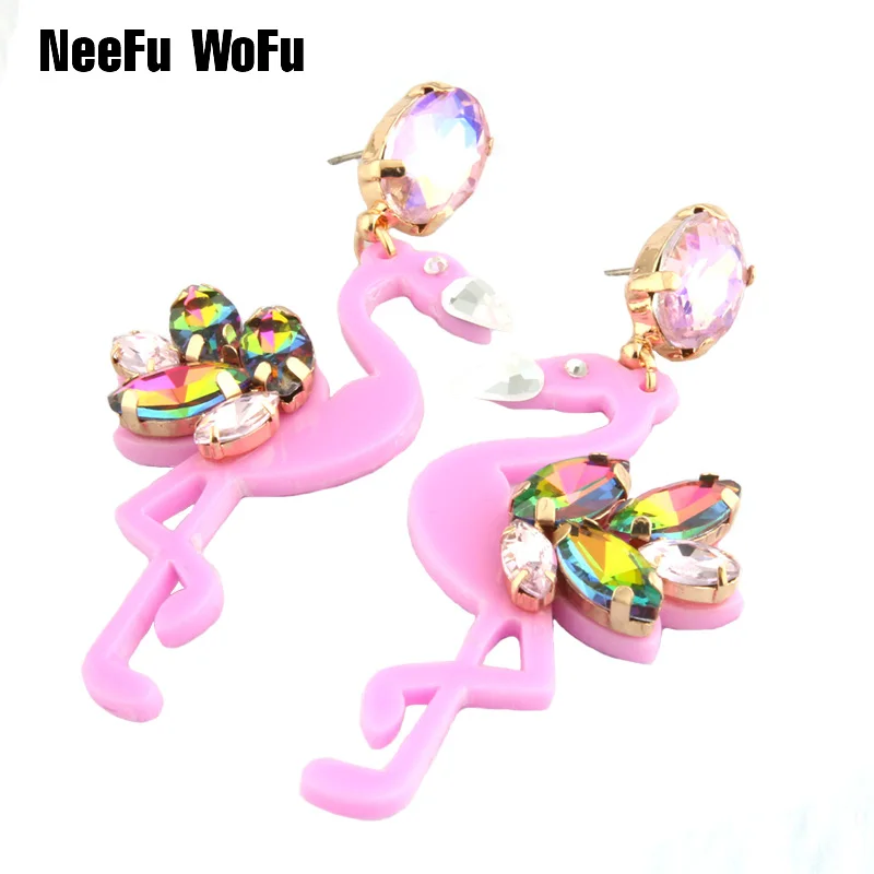 NeeFu WoFu 2023 Crystal Long Earrings Personality Big Flamingo Large Ear For Women Resin Brincos Brand Fine Jewelry Gift
NeeFu WoFu 2023 Crystal Long Earrings Personality Big Flamingo Large Ear For Women Resin Brincos Brand Fine Jewelry Gift