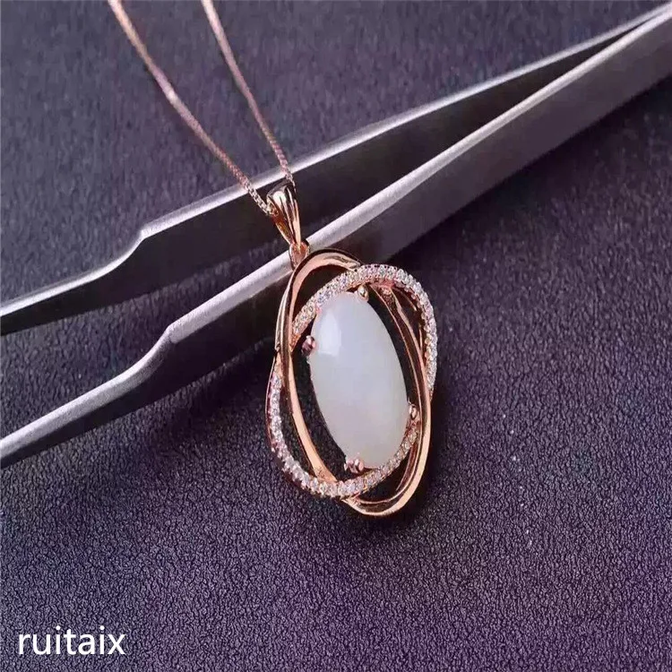 KJJEAXCMY boutique jewels 925 sterling silver inlaid natural hetian jade female pendant + necklace jewelry smooth curved shape
KJJEAXCMY boutique jewels 925 sterling silver inlaid natural hetian jade female pendant + necklace jewelry smooth curved shape