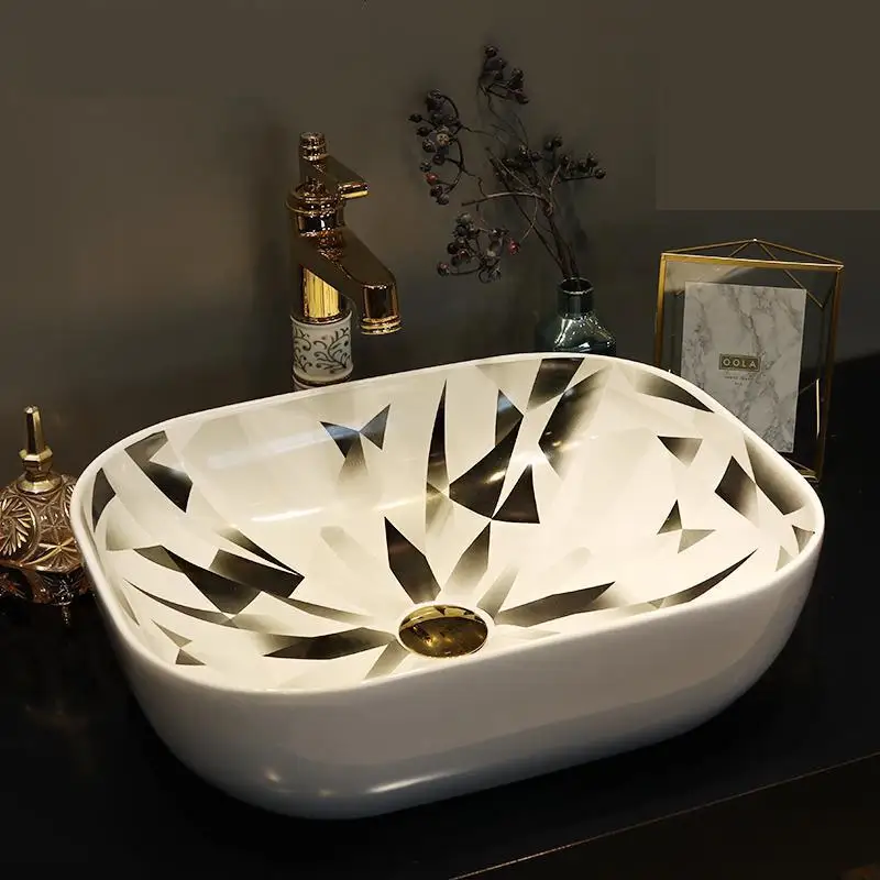 Europe Style Handmade Countertop Ceramic Bathroom Basin Bathroom Sink rectangular wash basins white color
Europe Style Handmade Countertop Ceramic Bathroom Basin Bathroom Sink rectangular wash basins white color
