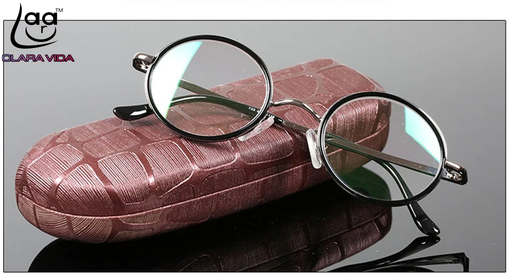 = CLARA VIDA = classic Retro round Reading glasses high-quality alloy black luxury frame with case +1 +1.5 +2 +2.5 +3 +3.5 +4
= CLARA VIDA = classic Retro round Reading glasses high-quality alloy black luxury frame with case +1 +1.5 +2 +2.5 +3 +3.5 +4