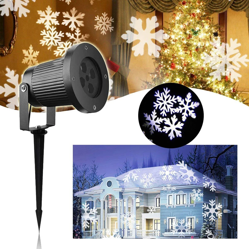 Christmas Snowflake Projector Light Outdoor/Indoor Moving Snowflake LED Landscape Light Garden Tree Wall Decoration
Christmas Snowflake Projector Light Outdoor/Indoor Moving Snowflake LED Landscape Light Garden Tree Wall Decoration