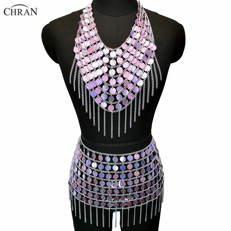 Pink Sequins Tassels Body Chain Gold Bra Skirts Set Sexy Bikini Rave Festival Party Beach Fashion Accessories Jewelry for Women
Pink Sequins Tassels Body Chain Gold Bra Skirts Set Sexy Bikini Rave Festival Party Beach Fashion Accessories Jewelry for Women