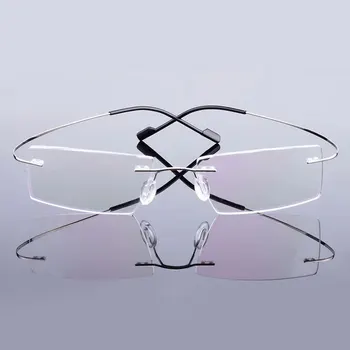 5018 Beta-Ti 디자이너 브랜드 스타일 유연한 메모리 금속 무테 안경 프레임 oculos de grau 안경 광학 프레임
