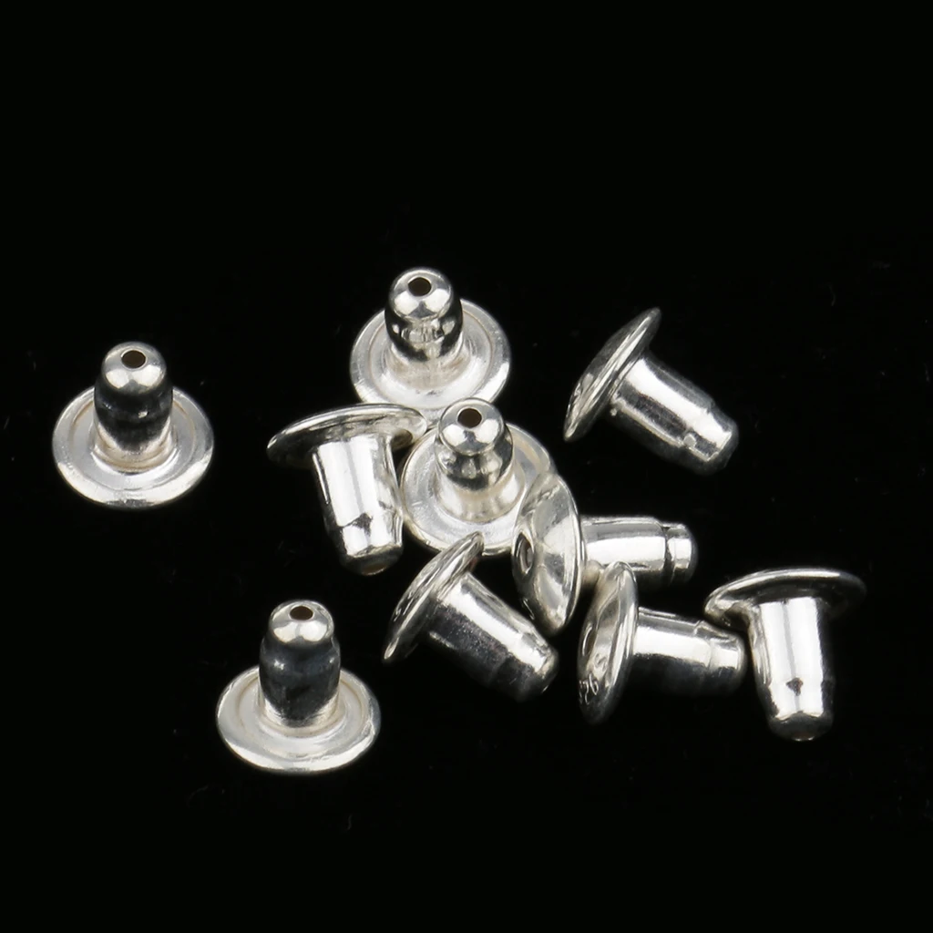 10Pcs 925 Sterling Silver Color Earring Back Plug Earnut for DIY Earring Jewelry Making Accessories 4mm/6mm
10Pcs 925 Sterling Silver Color Earring Back Plug Earnut for DIY Earring Jewelry Making Accessories 4mm/6mm