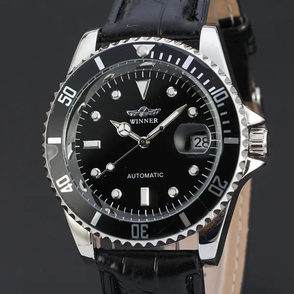 T-WINNER Three-pin Automatic Double-scale With Bezel With Calendar Simple Scale Mechanical Belt Watch Three Colors D146 
T-WINNER Three-pin Automatic Double-scale With Bezel With Calendar Simple Scale Mechanical Belt Watch Three Colors D146