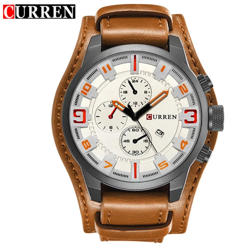 CURREN 8225 New Watches Luxury Brand Men Watch Leather Strap Fashion Quartz-Watch Casual Sports Wristwatch Date Clock
CURREN 8225 New Watches Luxury Brand Men Watch Leather Strap Fashion Quartz-Watch Casual Sports Wristwatch Date Clock