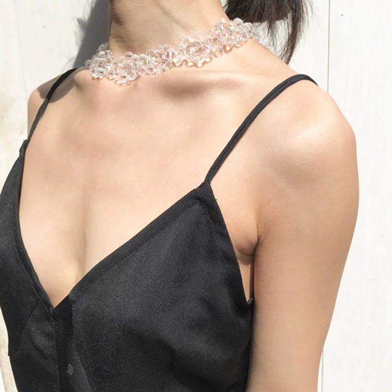 Summer Style Crystal Geo Choker Necklace For Women Top Quality Bling Bling Transparent Party Short Necklace Girls 2019 Femme
Summer Style Crystal Geo Choker Necklace For Women Top Quality Bling Bling Transparent Party Short Necklace Girls 2019 Femme