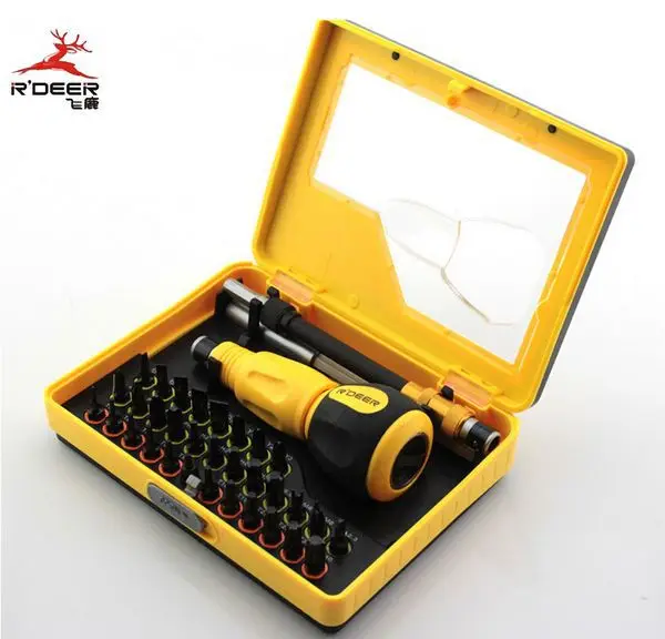 R'DEER made in hongkong CRV steel 34 in 1 multi-functional precision screwdriver set for electric equipments NO.9172
R'DEER made in hongkong CRV steel 34 in 1 multi-functional precision screwdriver set for electric equipments NO.9172