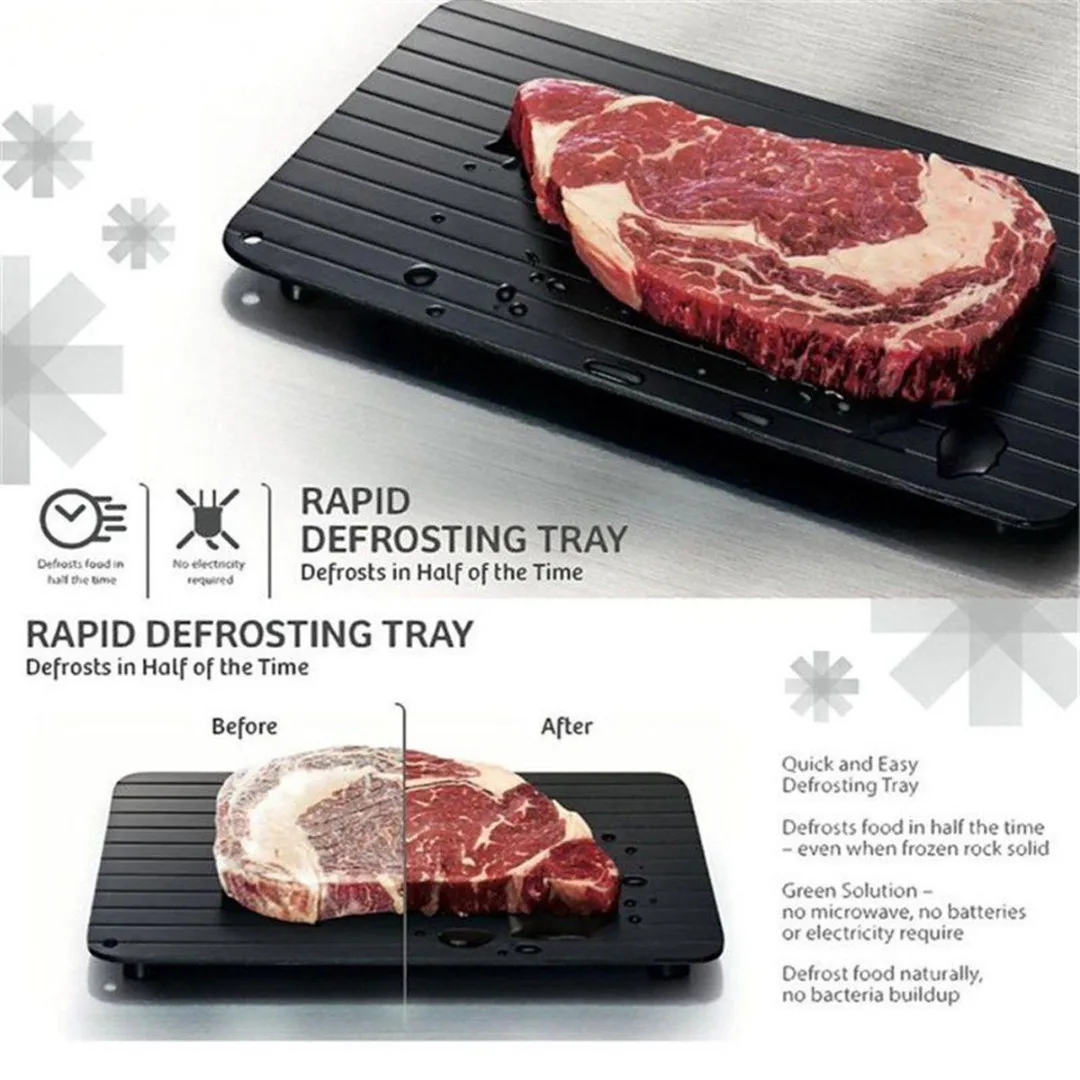 1Pcs Fast & Easy Defrosting Meat Tray Rapid Thawing Tray For Frozen Food New 35.5cm*20.5CM
1Pcs Fast & Easy Defrosting Meat Tray Rapid Thawing Tray For Frozen Food New 35.5cm*20.5CM