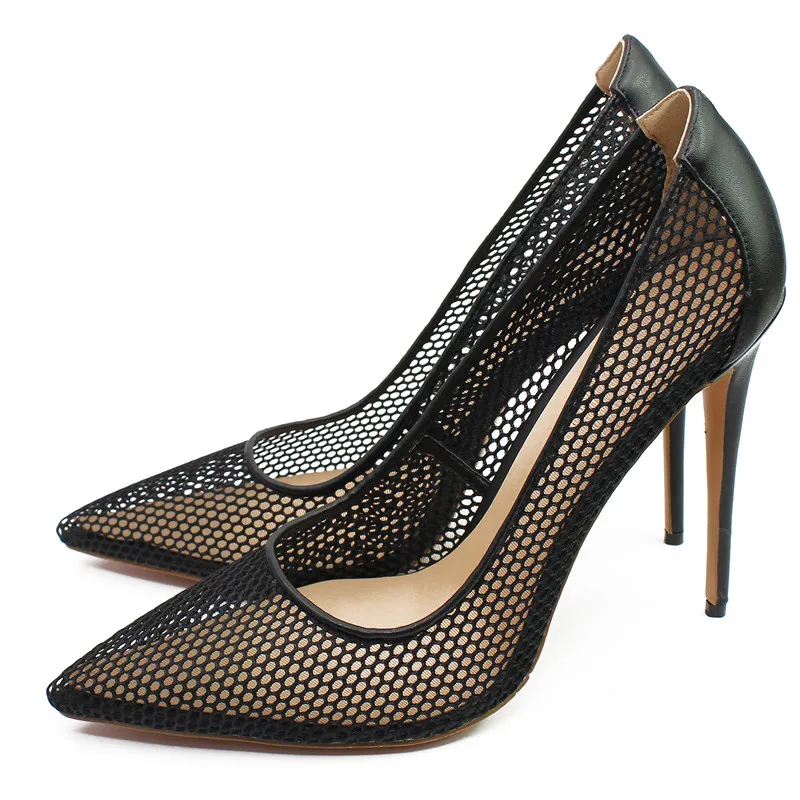 12cm Party Pumps Sexy Footwear Black Nude Stiletto Shoes Women Mesh Leather High Heels Lace Ladies Shoes Pointed Toe Plus Size
12cm Party Pumps Sexy Footwear Black Nude Stiletto Shoes Women Mesh Leather High Heels Lace Ladies Shoes Pointed Toe Plus Size