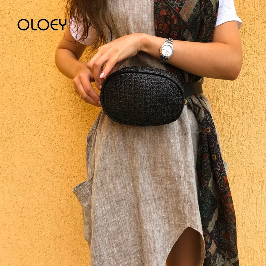 Fashion sac banane Straw Women Waist Bag Belt Female Handmade Rattan Oval Summer Beach Bags Girl Chest Handbag Lady Belly Bag
Fashion sac banane Straw Women Waist Bag Belt Female Handmade Rattan Oval Summer Beach Bags Girl Chest Handbag Lady Belly Bag