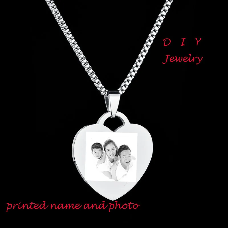 Personalized Gift 316L Stainless Steel Personalized Name Photo 3 Colors Heart Dog Tag Pendant Necklace Customized Necklace
Personalized Gift 316L Stainless Steel Personalized Name Photo 3 Colors Heart Dog Tag Pendant Necklace Customized Necklace