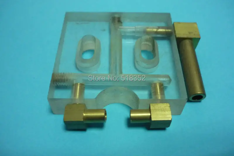50*48*10mm Acrylic Water Jet Panel/ Water Spray Cooling Plate w/ Brass Nozzle, JiangNan SaiTe EDM Wire Cut High Speed Machine
50*48*10mm Acrylic Water Jet Panel/ Water Spray Cooling Plate w/ Brass Nozzle, JiangNan SaiTe EDM Wire Cut High Speed Machine
