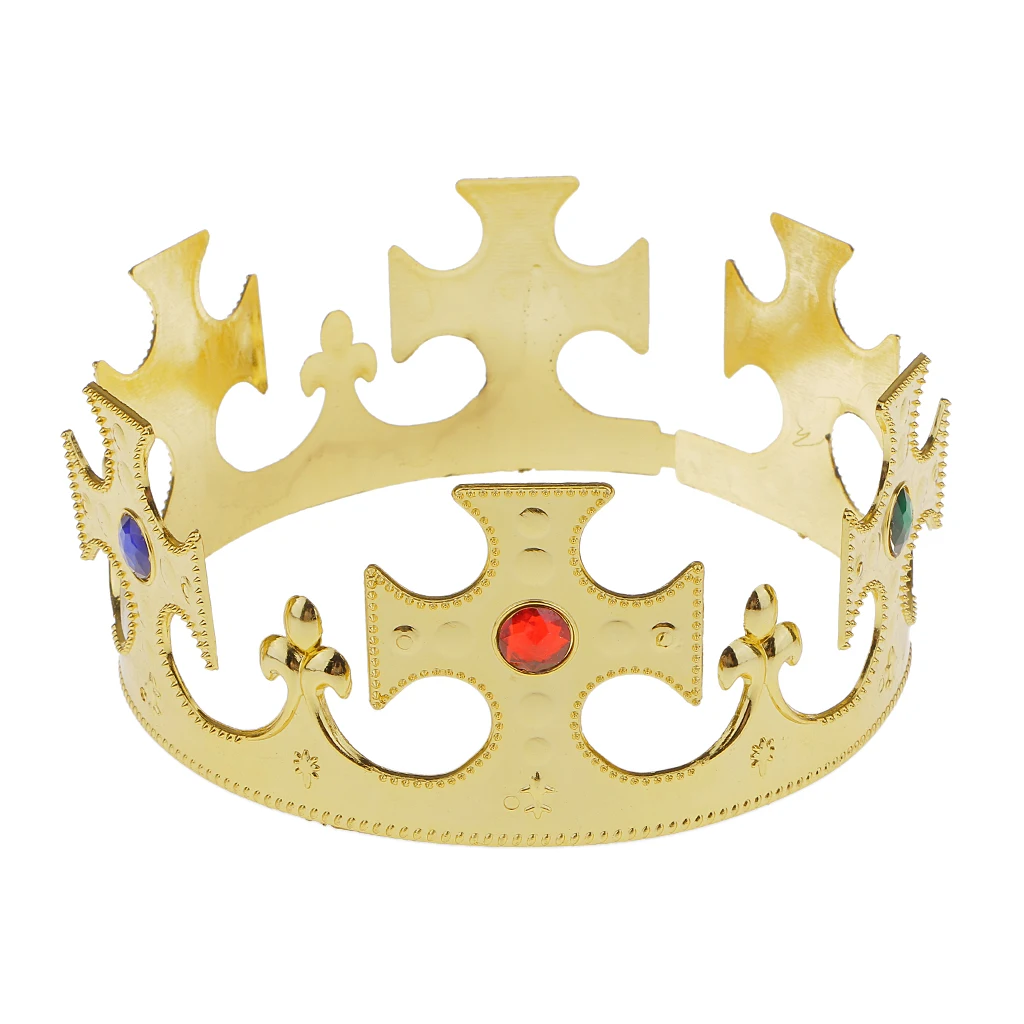 Novelty Gold Plastic Kings Queens Crown Hat Royal Fancy Dress Party Costume Hat Birthday Headwear for Adult Boys Girls
Novelty Gold Plastic Kings Queens Crown Hat Royal Fancy Dress Party Costume Hat Birthday Headwear for Adult Boys Girls