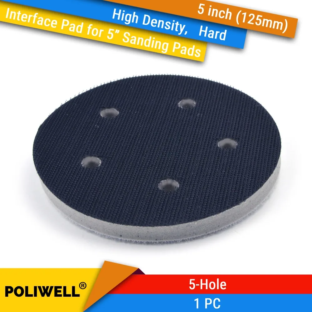 5 Inch 125mm 5-Hole High Density Hard Sponge Surface Protection Interface Pads for 5" Sanding Pad Sander Power Tool Accessories
5 Inch 125mm 5-Hole High Density Hard Sponge Surface Protection Interface Pads for 5" Sanding Pad Sander Power Tool Accessories