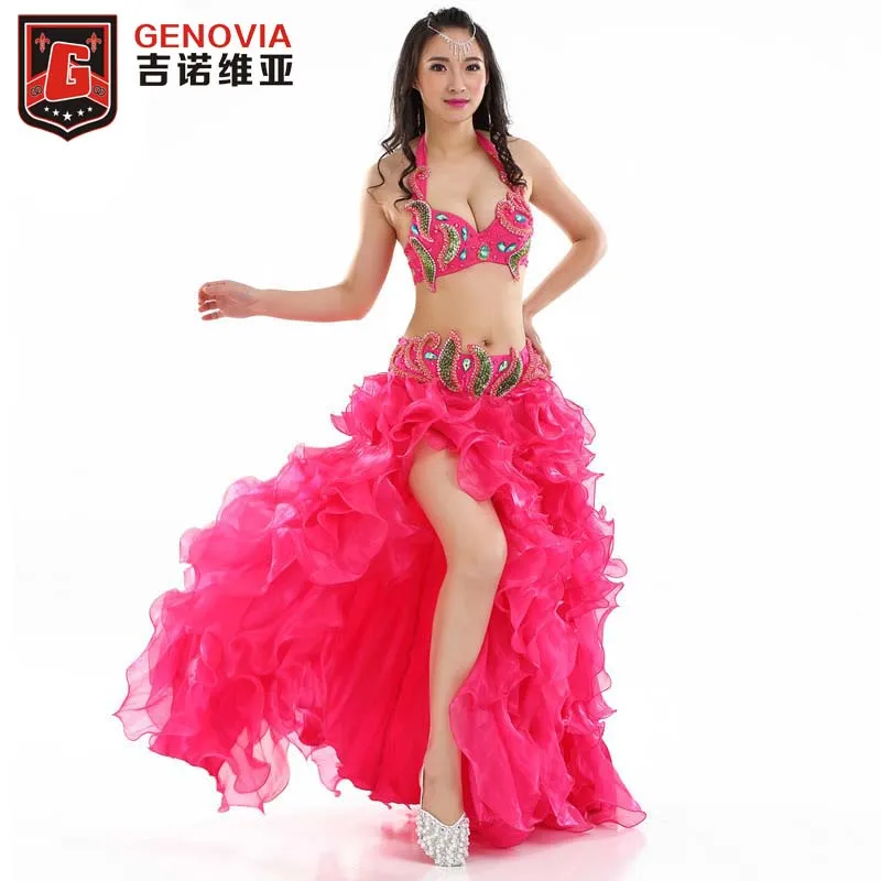 Professional Belly Dance Costumes 3pcs Set Bra+hip Belt+bubble Skirt Full Outfit
Professional Belly Dance Costumes 3pcs Set Bra+hip Belt+bubble Skirt Full Outfit