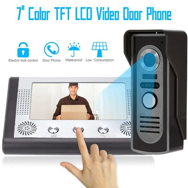 7 дюймов TFT ЖК-дисплей монитор Проводной видео-телефон двери дверной звонок Домофон Системы ИК
7 дюймов TFT ЖК-дисплей монитор Проводной видео-телефон двери дверной звонок Домофон Системы ИК
