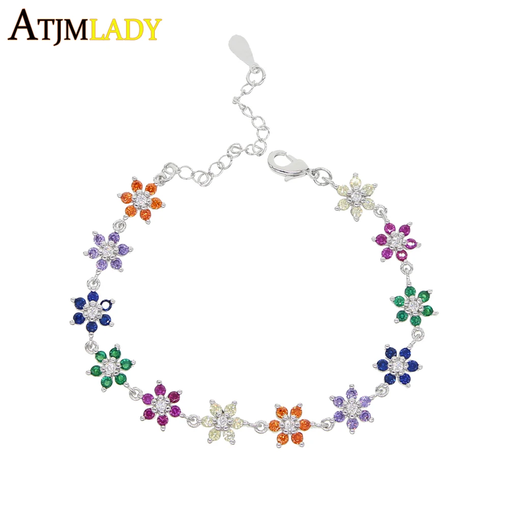 2026 Summer New Rainbow Colorful Cz Flower Charm Link Chain Bracelet Bloom Flower Design Beautiful Fashion Women Jewelry
2026 Summer New Rainbow Colorful Cz Flower Charm Link Chain Bracelet Bloom Flower Design Beautiful Fashion Women Jewelry