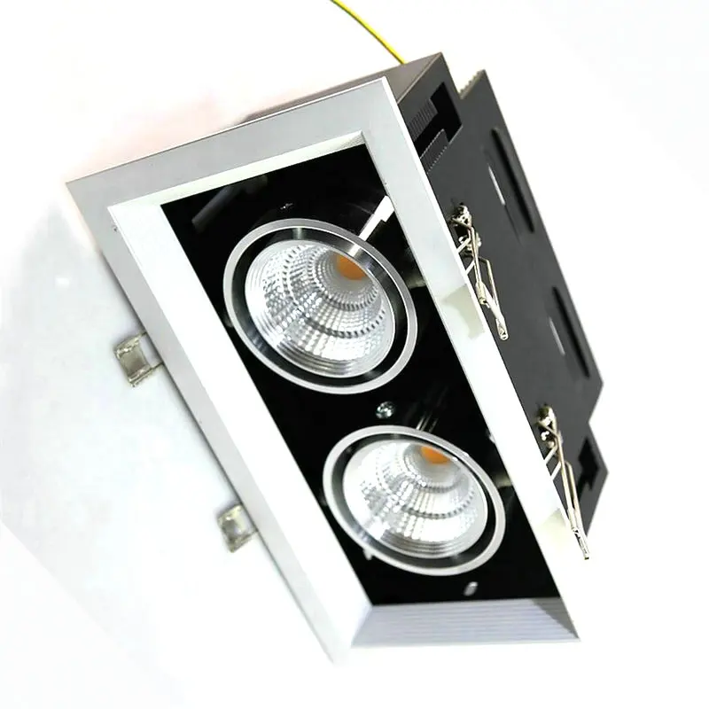 2head Square Embedded LED Downlight 20W COB LED Down Light Chandelier Ceiling Lamp
2head Square Embedded LED Downlight 20W COB LED Down Light Chandelier Ceiling Lamp