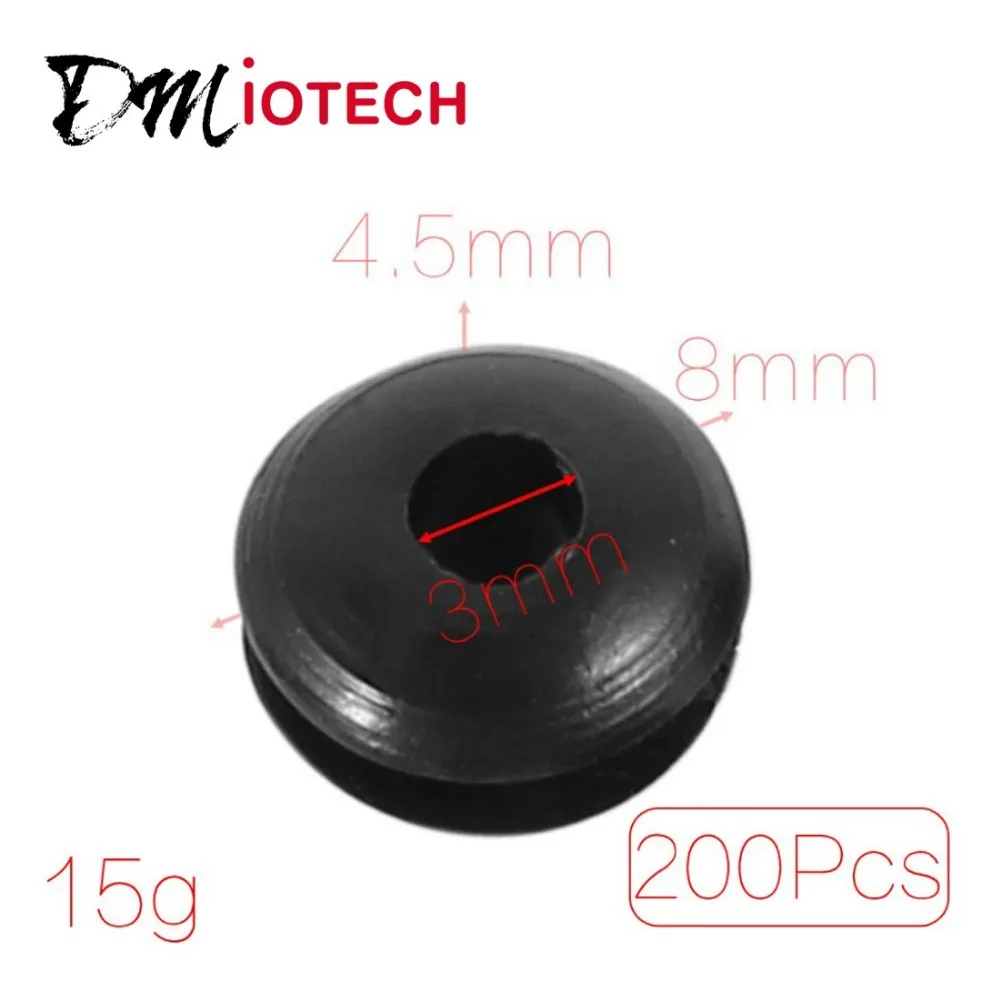 3mm ID 8mm OD 4.5mm Thickness 200Pcs/lot Cable Wiring Rubber Grommets Gasket Ring For Various Industrial Anti-vibration Purposes
3mm ID 8mm OD 4.5mm Thickness 200Pcs/lot Cable Wiring Rubber Grommets Gasket Ring For Various Industrial Anti-vibration Purposes