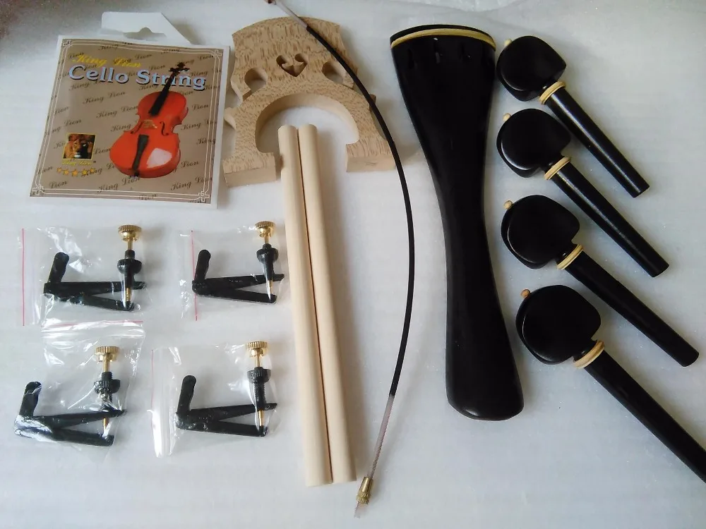 3 Sets Ebony Cello Fittings in three types with fine tuner sound post bridge gut string all 4/4
3 Sets Ebony Cello Fittings in three types with fine tuner sound post bridge gut string all 4/4