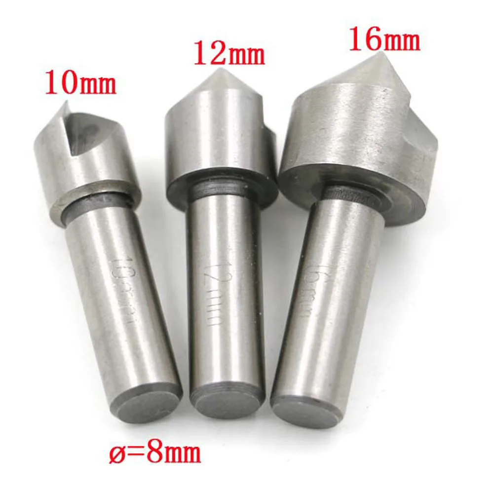 3PCS High-speed Steel 90 Degree Single Edge Chamfering Countersink Set 10/12/16mm Cutter 8mm Round Shank
3PCS High-speed Steel 90 Degree Single Edge Chamfering Countersink Set 10/12/16mm Cutter 8mm Round Shank
