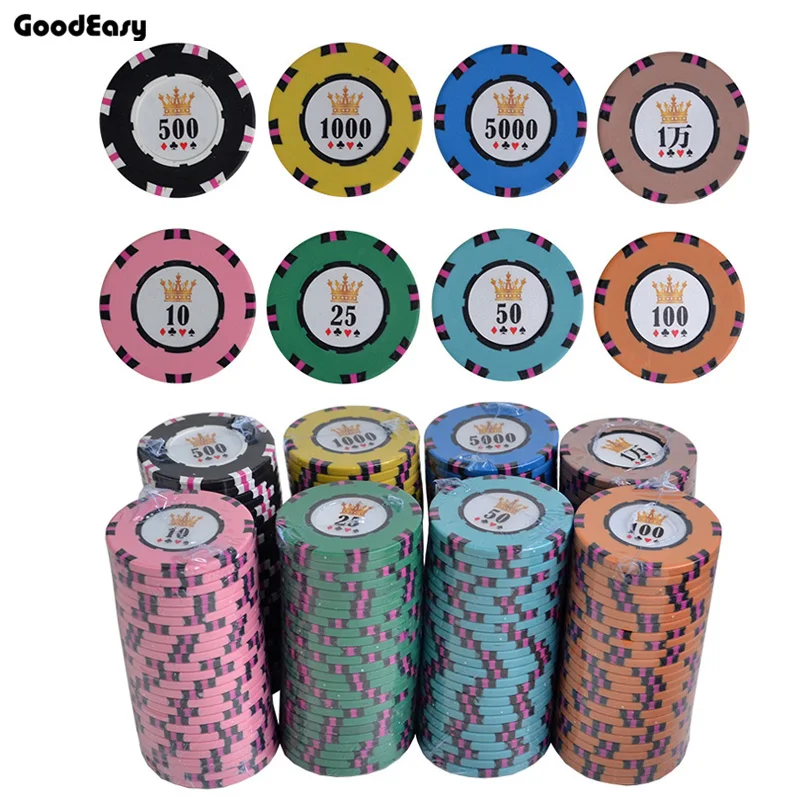 100pcs Three-color Entertainment Texas Hold'em Clay with Iron Poker Chips Sets Upscale Set Poker 16.5g Color Poker Chip
100pcs Three-color Entertainment Texas Hold'em Clay with Iron Poker Chips Sets Upscale Set Poker 16.5g Color Poker Chip
