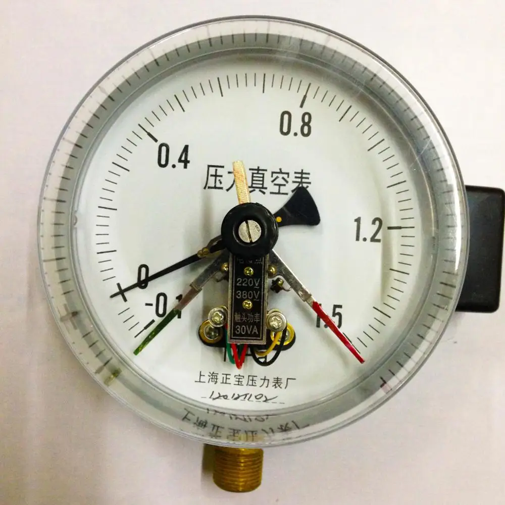 YXC-150 -0.1-1.5Mpa magnetic contact type electric contact vacuum gauge electric contact meter
YXC-150 -0.1-1.5Mpa magnetic contact type electric contact vacuum gauge electric contact meter