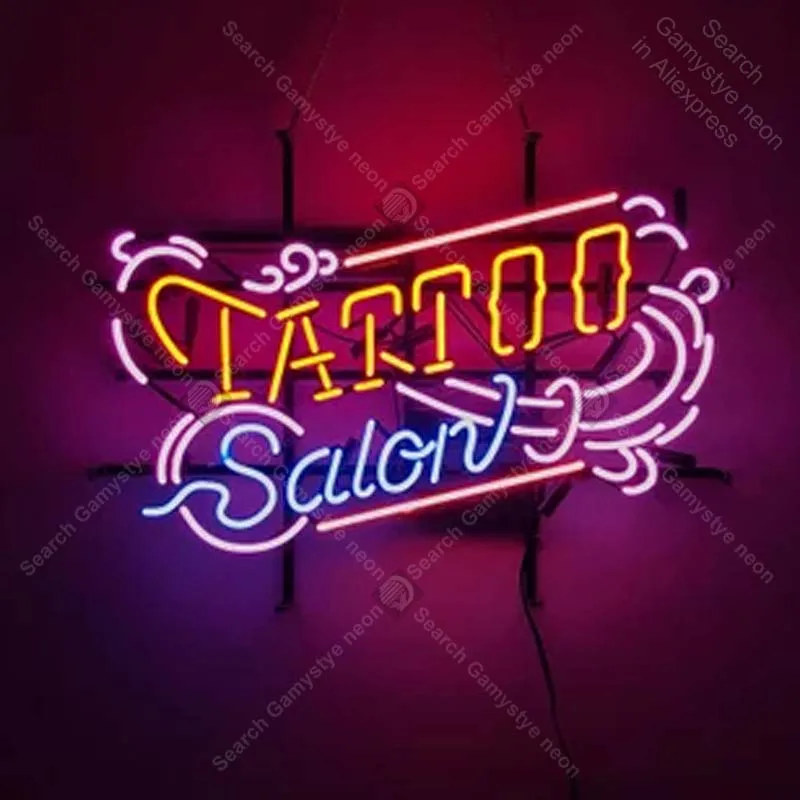 Glass Neon Light Sign Vintage Tattoo Salon Large Shop Heart Lighting Art Handcraft Gift Store Retro neon Room Wall Decor Lamp
Glass Neon Light Sign Vintage Tattoo Salon Large Shop Heart Lighting Art Handcraft Gift Store Retro neon Room Wall Decor Lamp