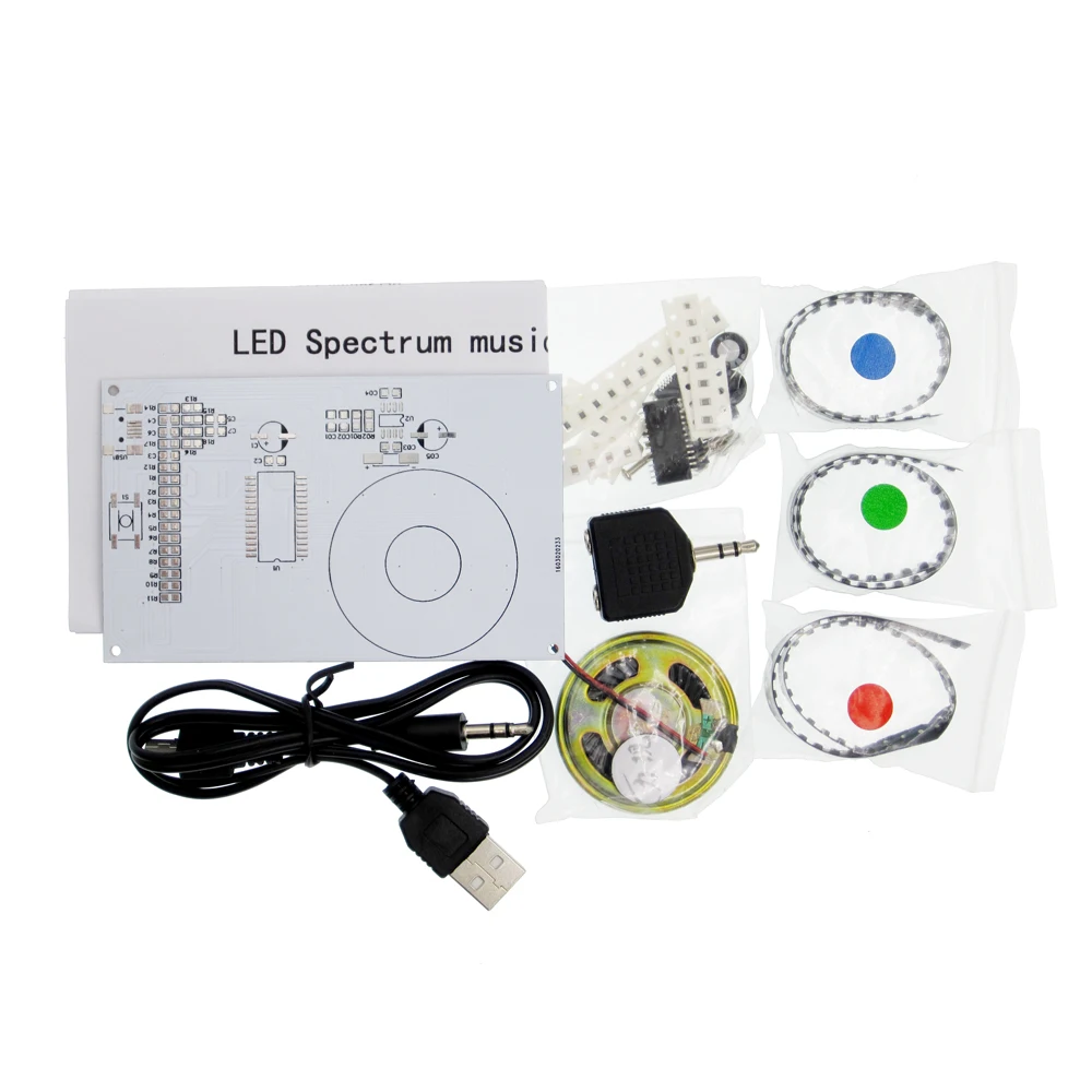 LED Music spectrum display production making kit led Flashing lights DIY kit with case
LED Music spectrum display production making kit led Flashing lights DIY kit with case