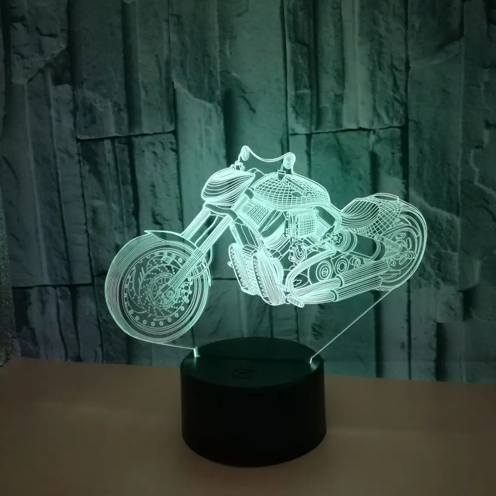 Креативная новая мотоциклетная настольная лампа 3d с сенсорным экраном 7 цветов, постепенное изготовление на заказ, настольная лампа 3d Deco
Креативная новая мотоциклетная настольная лампа 3d с сенсорным экраном 7 цветов, постепенное изготовление на заказ, настольная лампа 3d Deco