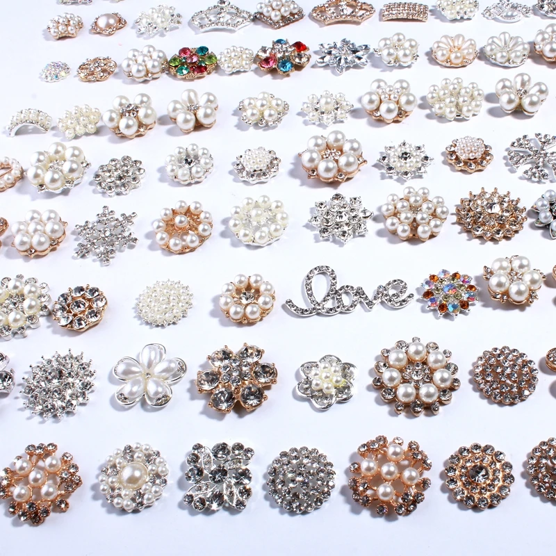 30PCS Chic Bling Rhinestone Buttons With Ivory Beads For Hair Accessories Jewelry Accessories Bead For Women Decoration U Pick
30PCS Chic Bling Rhinestone Buttons With Ivory Beads For Hair Accessories Jewelry Accessories Bead For Women Decoration U Pick