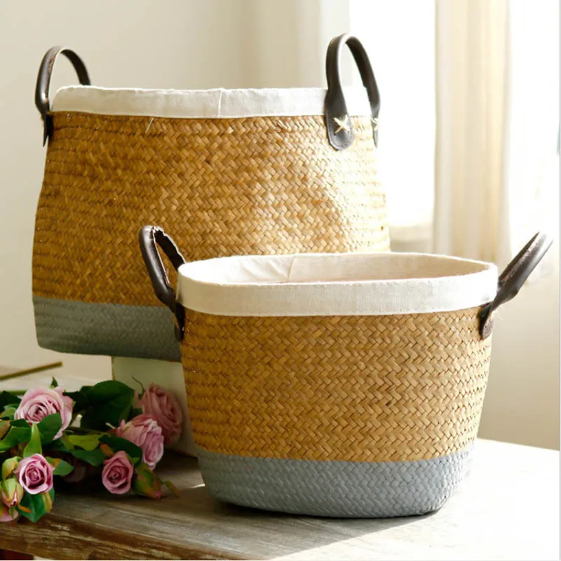 Wicker Woven Storage Basket With Handles Baskets Seagrass Straw Rattan Basket Flower Plant Basket cestos decorativos
Wicker Woven Storage Basket With Handles Baskets Seagrass Straw Rattan Basket Flower Plant Basket cestos decorativos