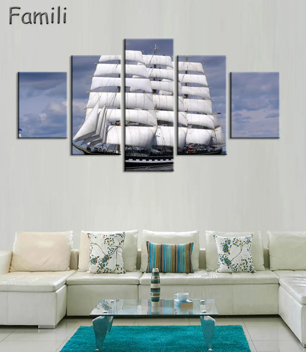 Retro sea sailboat 5Pcs Landscape for living room Decoration sailing boat Canvas Painting on wall pictures home decor unframed
Retro sea sailboat 5Pcs Landscape for living room Decoration sailing boat Canvas Painting on wall pictures home decor unframed