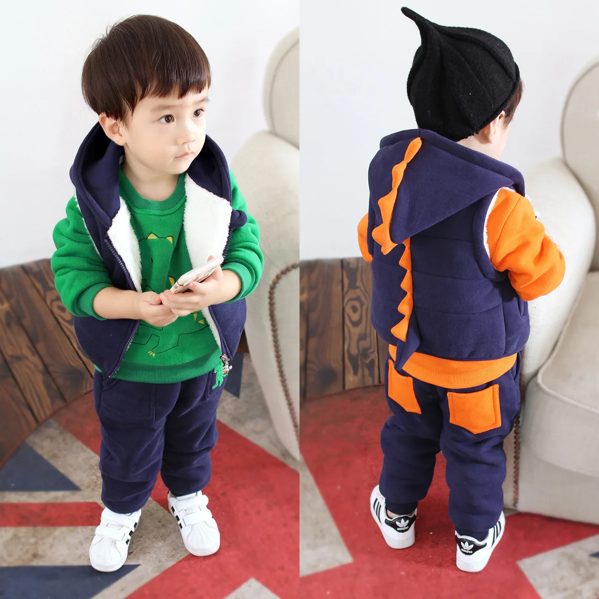 winter boys girls 3 pieces sets Small children wear sportswear +Cotton pants+Cotton vest baby Cashmere thickening clothes
winter boys girls 3 pieces sets Small children wear sportswear +Cotton pants+Cotton vest baby Cashmere thickening clothes