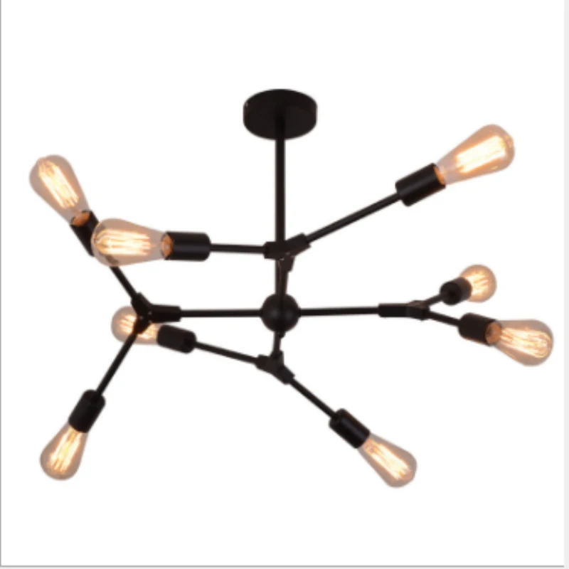 Retro Led Chandelier Home Lighting Ceiling Mounted Chandelier Lighting Hanging Lamp Black color E27 base Indoor Lighting Fixture
Retro Led Chandelier Home Lighting Ceiling Mounted Chandelier Lighting Hanging Lamp Black color E27 base Indoor Lighting Fixture