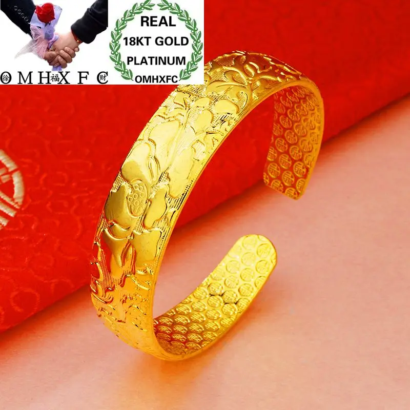 OMHXFC Wholesale European Fashion Woman Girl Party Birthday Wedding Gift Flowers Lotus 18KT Gold Open Bangles Bracelets BE34
OMHXFC Wholesale European Fashion Woman Girl Party Birthday Wedding Gift Flowers Lotus 18KT Gold Open Bangles Bracelets BE34