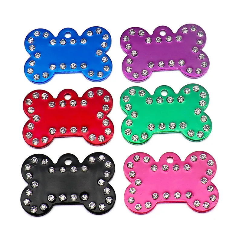 Wholesale 100Pcs Diamonds Bone Shape Pet Cat Dog ID Tags Personalized Customized Pet ID Nameplate Anti-Lost Aluminum Name Plate
Wholesale 100Pcs Diamonds Bone Shape Pet Cat Dog ID Tags Personalized Customized Pet ID Nameplate Anti-Lost Aluminum Name Plate