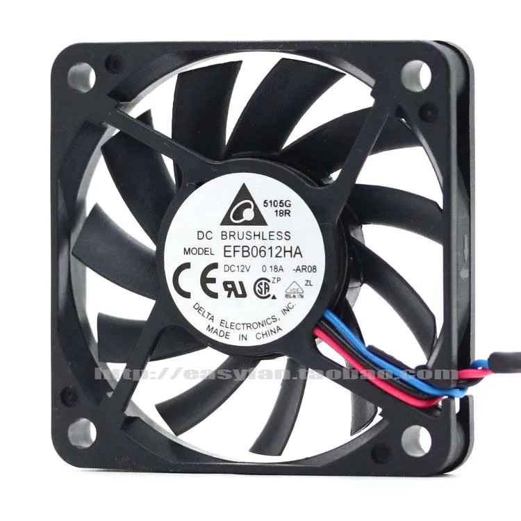 NEW DELTA 6CM EFB0612HA -AR08 6010 12V 0.18A Ultra-thin double ball bearing cooling fan
NEW DELTA 6CM EFB0612HA -AR08 6010 12V 0.18A Ultra-thin double ball bearing cooling fan