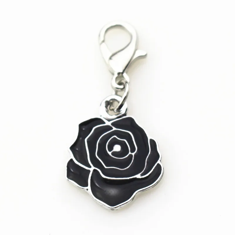 20pcs Black Rose Flower Charms Lobster Clasp Bracelet Pendant Hanging Dangle Charms DIY Jewelry Accessories
20pcs Black Rose Flower Charms Lobster Clasp Bracelet Pendant Hanging Dangle Charms DIY Jewelry Accessories